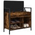 Banco zapatero madera ingeniería roble ahumado 65,5x32x57,5