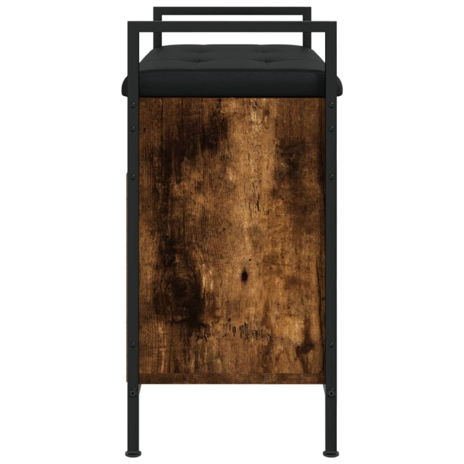 Banco zapatero madera ingeniería roble ahumado 65,5x32x57,5