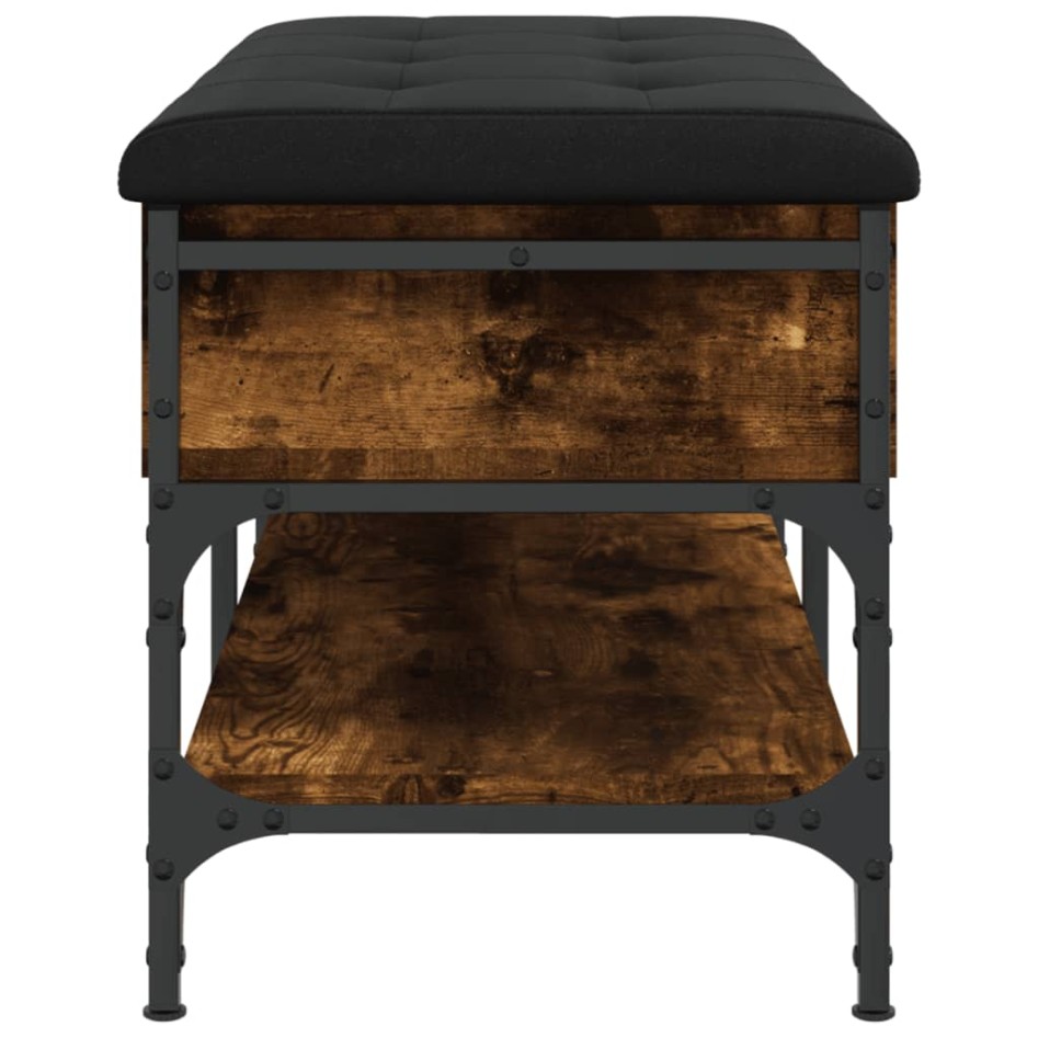 Banco zapatero madera de ingeniería roble ahumado 82x42x45