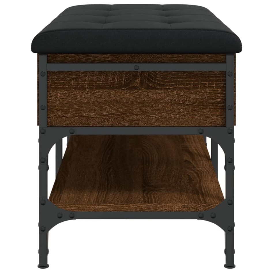 Banco zapatero madera de ingeniería marrón roble 82x42x45