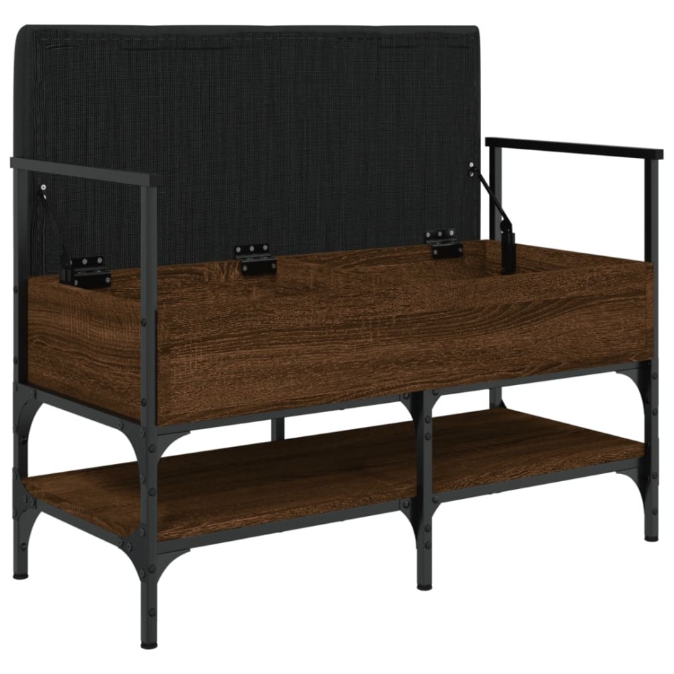 Banco zapatero madera de ingeniería marrón roble