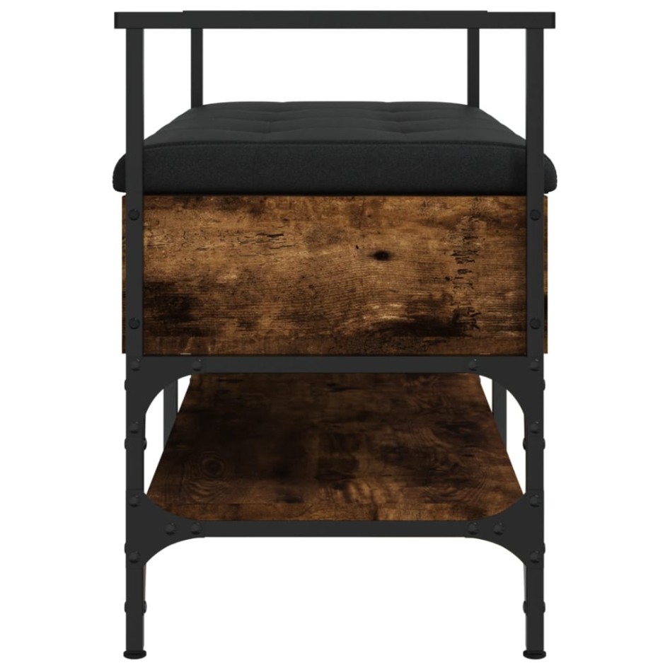 Banco zapatero madera ingeniería roble ahumado 85,5x42x57,5