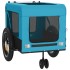 Remolque de bicicleta mascotas hierro tela Oxford azul