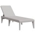 Tumbona de PP gris 186x60x29