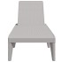 Tumbona de PP gris 186x60x29