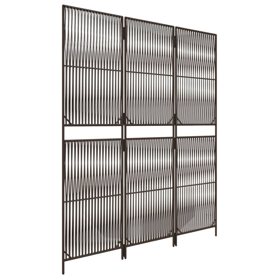 Biombo de 3 paneles ratán sintético