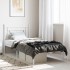 Estructura cama sin colchón con cabecero metal blanco 90x190