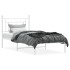Estructura cama sin colchón con cabecero metal blanco 90x190