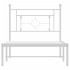 Estructura cama sin colchón con cabecero metal blanco 90x190