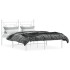 Estructura cama sin colchón con cabecero metal blanco