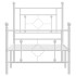 Estructura cama sin colchón con estribo metal blanco 75x190