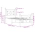 Estructura cama sin colchón con estribo metal blanco 75x190