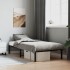 Estructura de cama sin colchón metal negro 90x200