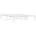 Estructura de cama sin colchón metal blanco 160x200