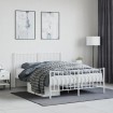 Estructura cama sin colchón con estribo metal blanco 135x190 cm