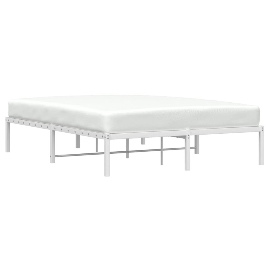 Estructura de cama sin colchón metal blanco 140x200