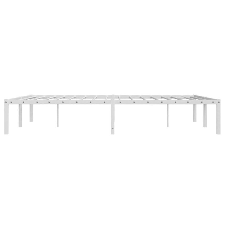 Estructura de cama sin colchón metal blanco 140x200