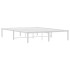 Estructura de cama sin colchón metal blanco 140x200