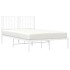 Estructura cama sin colchón con cabecero metal blanco
