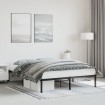 Estructura de cama sin colchón metal negro 150x200 cm
