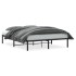 Estructura de cama sin colchón metal negro 150x200