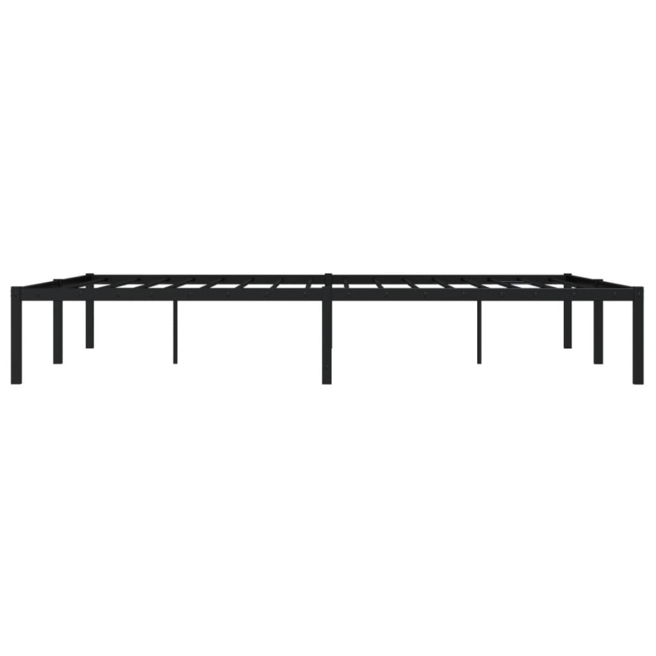 Estructura de cama sin colchón metal negro 150x200