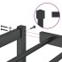 Estructura de cama sin colchón metal negro 150x200