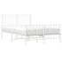Estructura cama sin colchón con estribo metal blanco 120x190