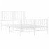 Estructura cama sin colchón con estribo metal blanco 120x190