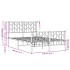 Estructura cama sin colchón con estribo metal blanco 120x190