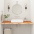 Encimera de baño rectangular madera maciza acacia 90x60x2,5