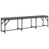 Banco de comedor acero y tela gris oscuro 186x32x45
