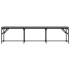 Banco de comedor acero y tela gris oscuro 186x32x45