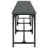 Banco de comedor acero y tela gris oscuro 186x32x45