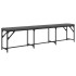 Banco de comedor acero y tela gris oscuro 186x32x45