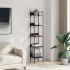 Librería de 5 estantes madera roble marrón 35x30x174