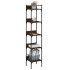 Librería de 5 estantes madera roble marrón 35x30x174