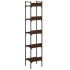 Librería de 5 estantes madera roble marrón 35x30x174