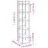 Librería de 5 estantes madera roble marrón 35x30x174