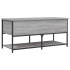 Banco de almacenaje madera ingeniería gris Sonoma