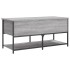 Banco de almacenaje madera ingeniería gris Sonoma
