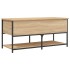 Banco almacenaje madera ingeniería roble Sonoma 100x42,5x47