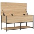 Banco almacenaje madera ingeniería roble Sonoma 100x42,5x47