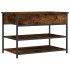 Banco zapatero madera de ingeniería roble ahumado 70x42,5x50