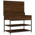 Banco zapatero madera de ingeniería roble ahumado 70x42,5x50