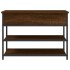 Banco zapatero madera de ingeniería roble ahumado 70x42,5x50