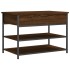 Banco zapatero madera de ingeniería roble ahumado 70x42,5x50