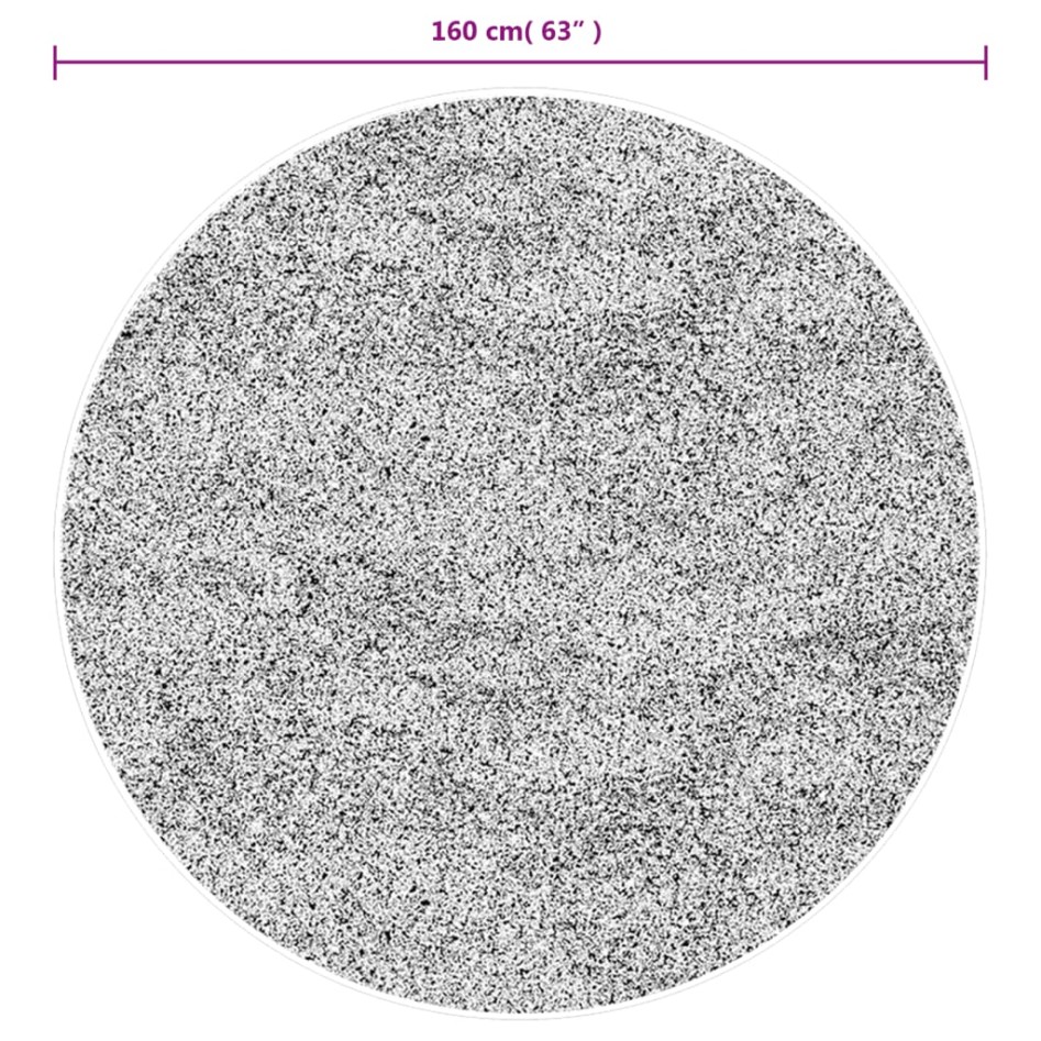 Alfombra pelo largo aspecto brillante ISTAN beige Ø 160