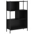 Estantería de madera de ingeniería negra 72x28x109