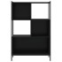 Estantería de madera de ingeniería negra 72x28x109